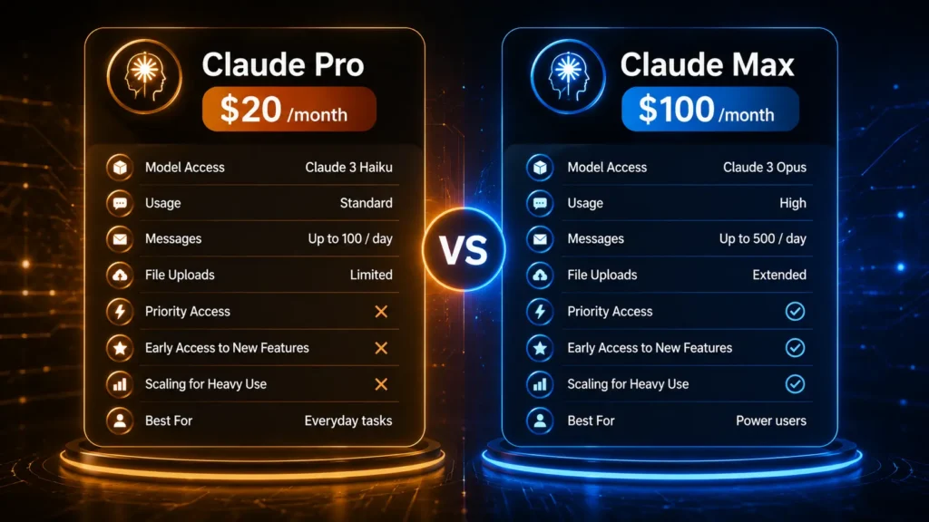 Claude Pro vs Max