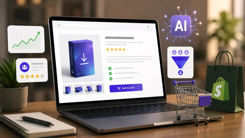 Digital Product Conversion Rate Benchmark Shopify Store AI Tools