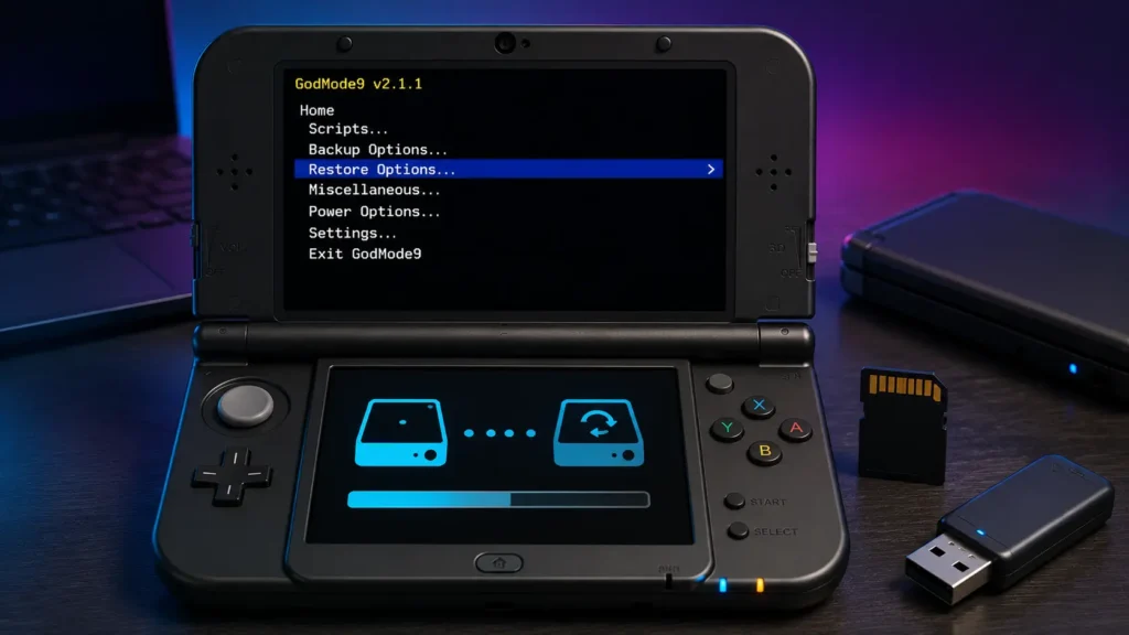 How to Restore Data Backup on 3DS